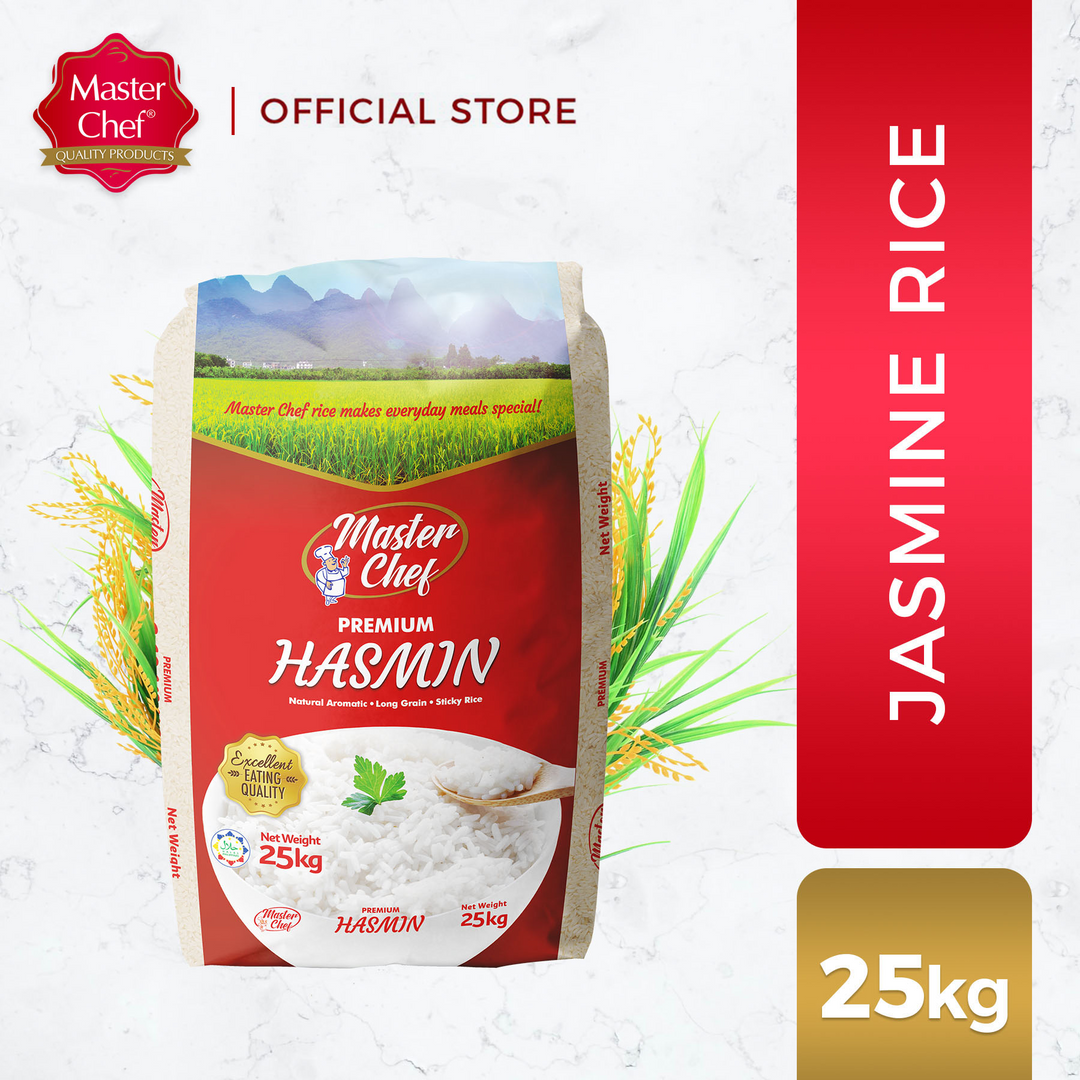 Master Chef Premium Jasmine Rice 25kg (5% Broken) Best Seller, Super Denurado