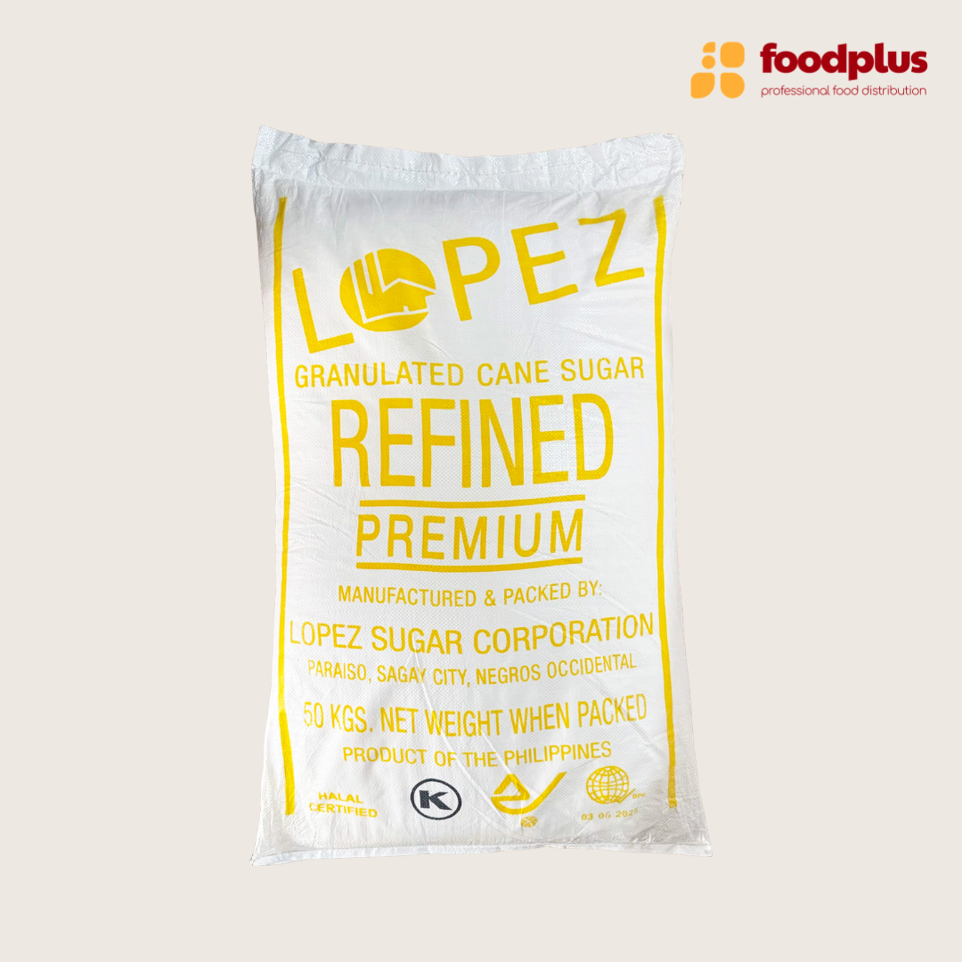 Lopez Premium Refined White Sugar - 50kg NWT