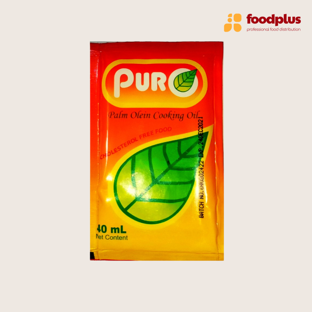 Puro Palm Olein Vegetable Cooking Oil - 40ml x 144 Pack