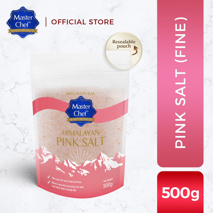 Master Chef 100% Natural Himalayan Pink Salt 500g (FINE) Keto, Vegan, Low Carb, Pakistan (Sherpa Pink)