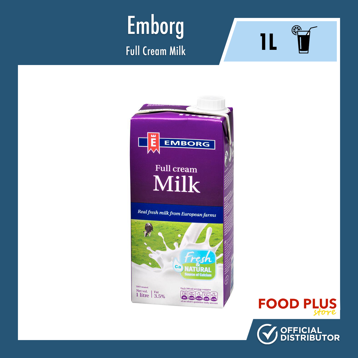 Full Cream Milk UHT 3.5 1L Food Plus Store